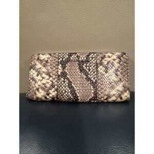 Michael Kors Snakeskin Embossed Studded Leather Wallet